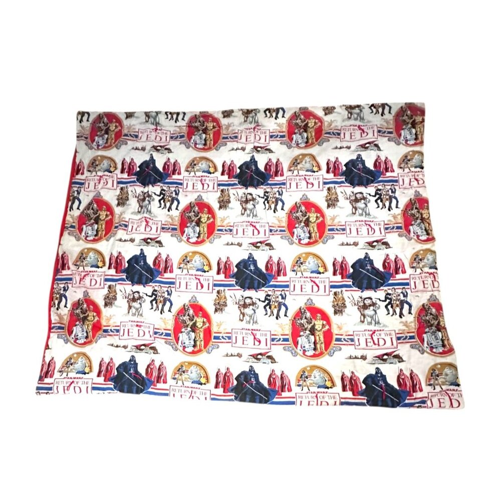 Vintage 1983 Star Wars Return of the Jedi Handmade Blanket 69x83 Lucasfilms